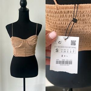 NWT Zara Toole Crop Top